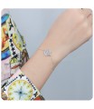 Carve Flower Style Silver Bracelet BRS-616